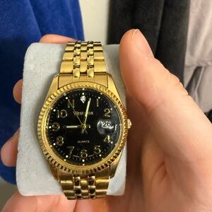 Westclox Diamond Gold and Black Men's Watch